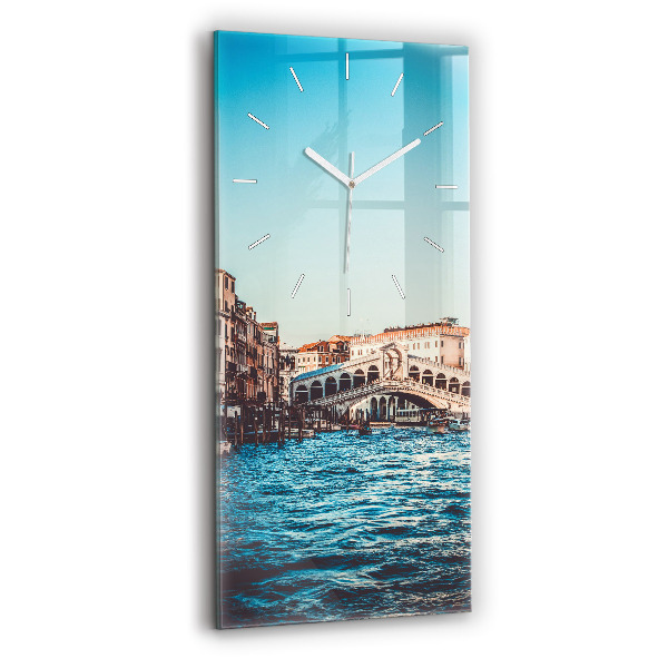 Reloj de cristal vertical Puente de Rialto en Venecia - espejomat.es