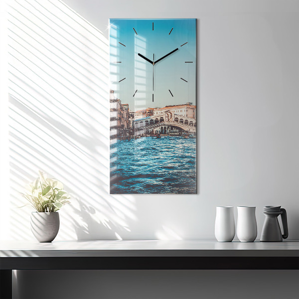 Reloj de cristal vertical Puente de Rialto en Venecia - espejomat.es