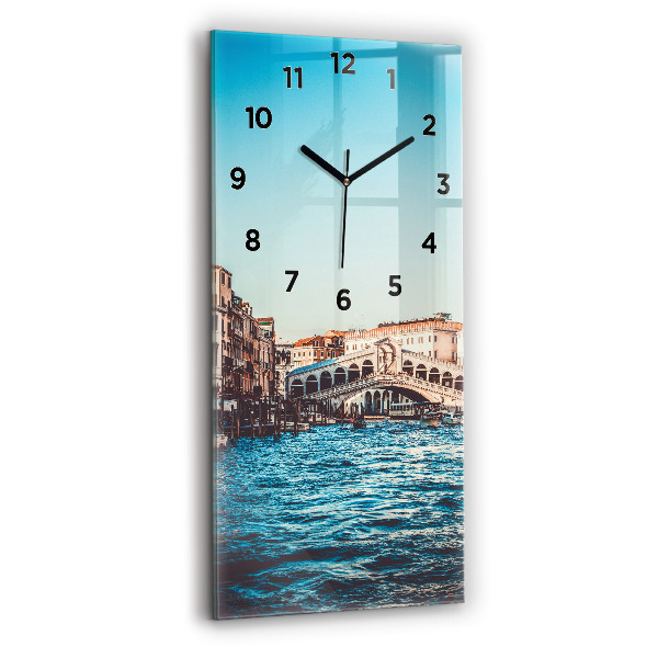 Reloj de cristal vertical Puente de Rialto en Venecia - espejomat.es
