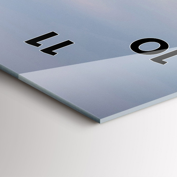 Reloj de vidrio vertical Montaña cubierta de nieve - espejomat.es