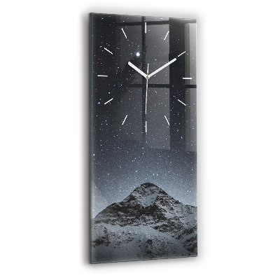 Reloj de cristal vertical Montaña bajo las estrellas - espejomat.es