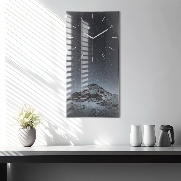Reloj de cristal vertical Montaña bajo las estrellas - espejomat.es
