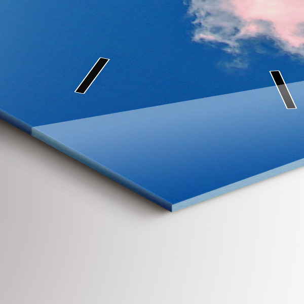 Reloj de vidrio vertical Montañas bajo el cielo azul - espejomat.es