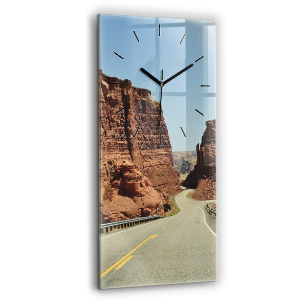 Reloj de cristal vertical Ruta 66 en EEUU - espejomat.es