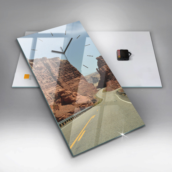 Reloj de cristal vertical Ruta 66 en EEUU - espejomat.es