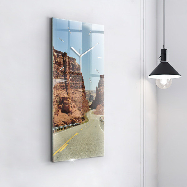 Reloj de cristal vertical Ruta 66 en EEUU - espejomat.es