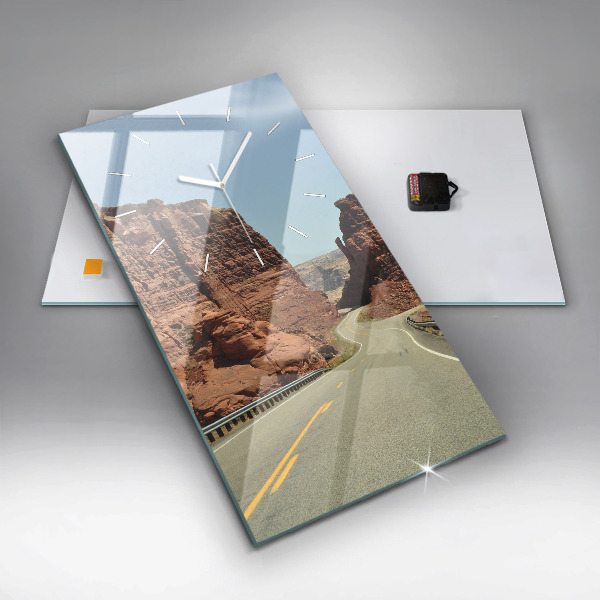 Reloj de cristal vertical Ruta 66 en EEUU - espejomat.es