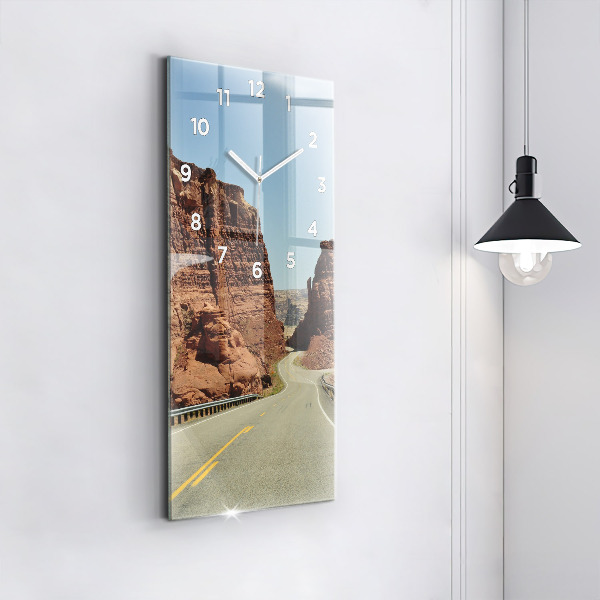 Reloj de cristal vertical Ruta 66 en EEUU - espejomat.es