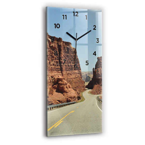 Reloj de cristal vertical Ruta 66 en EEUU - espejomat.es