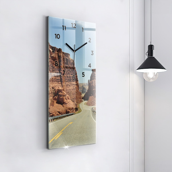 Reloj de cristal vertical Ruta 66 en EEUU - espejomat.es