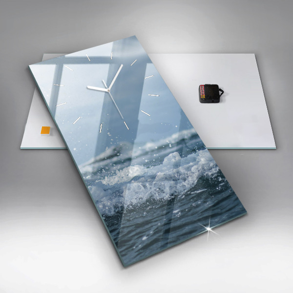 Reloj vertical Fotografía de olas - espejomat.es