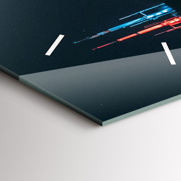 Reloj de vidrio vertical Paisaje urbano de Chicago - espejomat.es