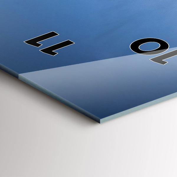 Reloj de cristal vertical Foto de Chicago - espejomat.es