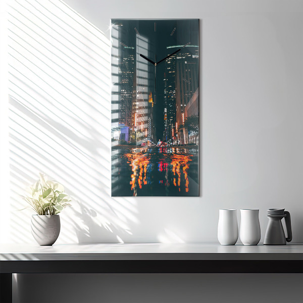 Reloj de cristal vertical Hotel Hilton en Houston - espejomat.es