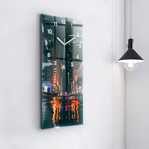 Reloj de cristal vertical Hotel Hilton en Houston - espejomat.es