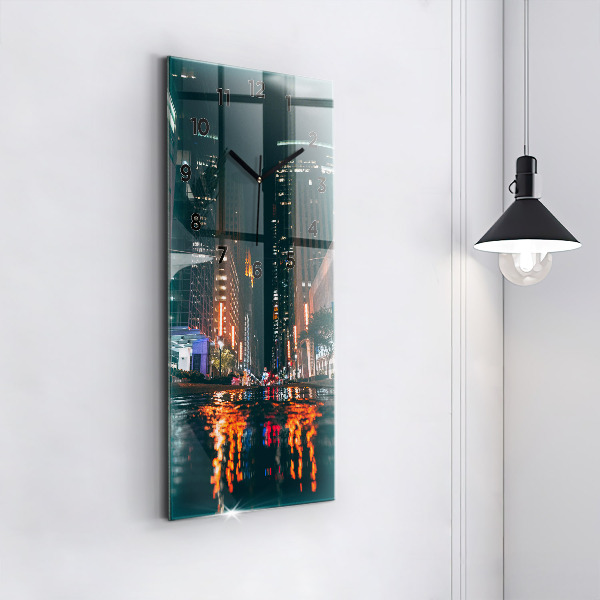 Reloj de cristal vertical Hotel Hilton en Houston - espejomat.es