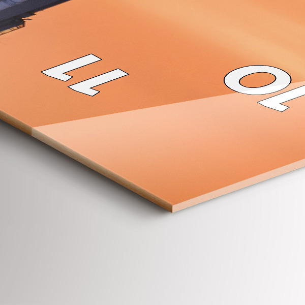 Reloj de vidrio vertical Puente Benjamin Franklin - espejomat.es