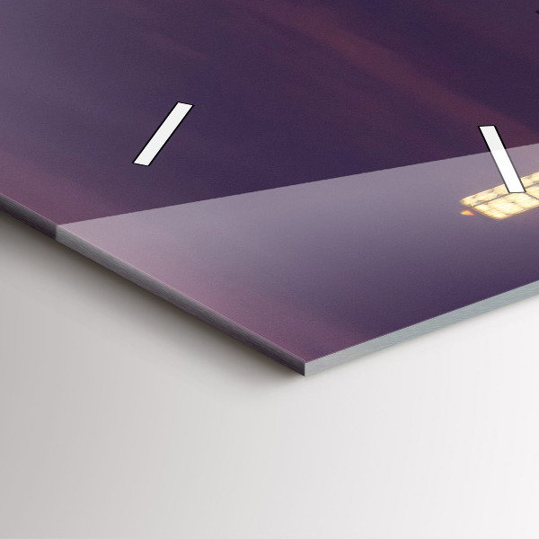 Reloj de cristal vertical Panorámica de la ciudad de Filadelfia - espejomat.es