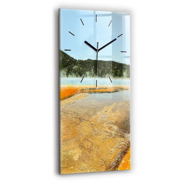 Reloj vertical Lago con montañas - espejomat.es