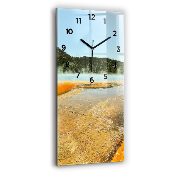 Reloj vertical Lago con montañas - espejomat.es