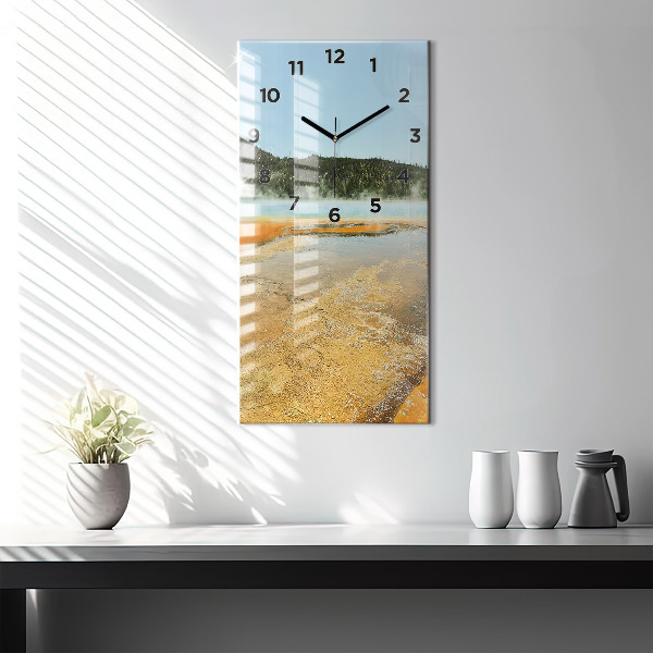 Reloj vertical Lago con montañas - espejomat.es