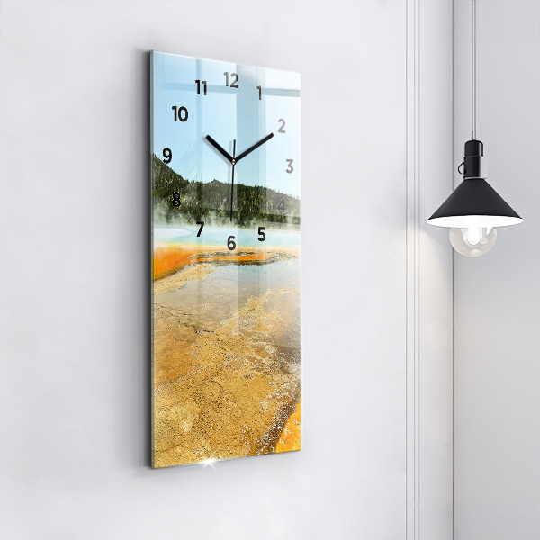 Reloj vertical Lago con montañas - espejomat.es