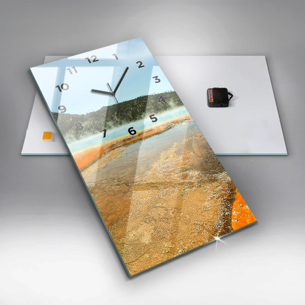 Reloj vertical Lago con montañas - espejomat.es