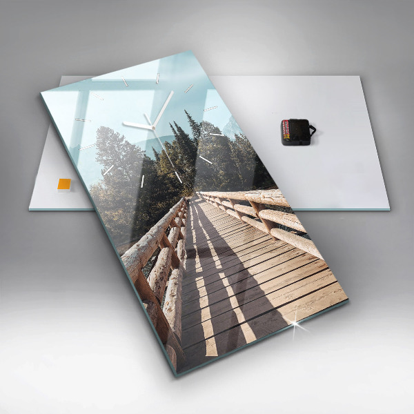 Reloj vertical Montañas en Yellowstone - espejomat.es