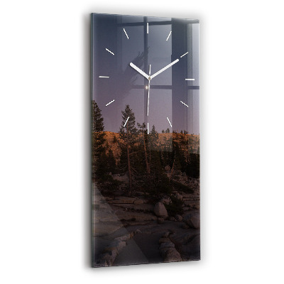 Reloj de vidrio vertical El camino rocoso de Yosemite - espejomat.es