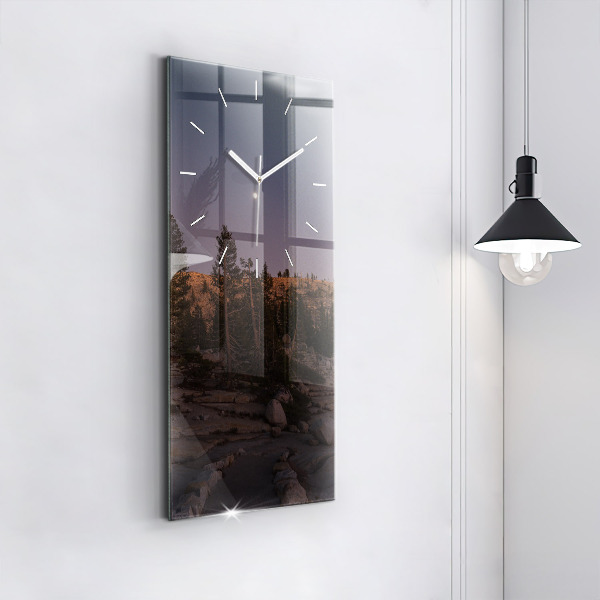 Reloj de vidrio vertical El camino rocoso de Yosemite - espejomat.es