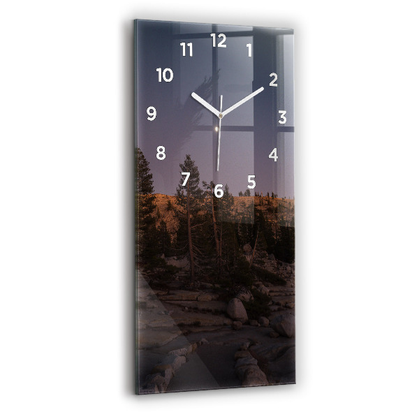 Reloj de vidrio vertical El camino rocoso de Yosemite - espejomat.es