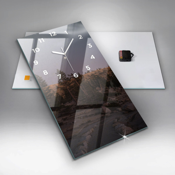 Reloj de vidrio vertical El camino rocoso de Yosemite - espejomat.es