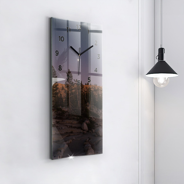 Reloj de vidrio vertical El camino rocoso de Yosemite - espejomat.es