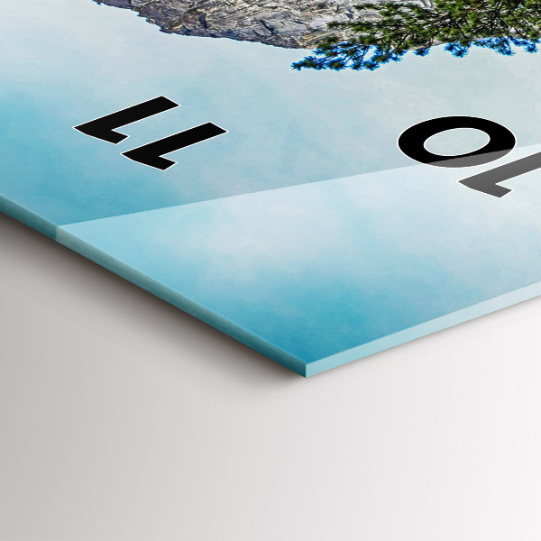 Reloj de vidrio vertical Puente de madera en Yosemite - espejomat.es