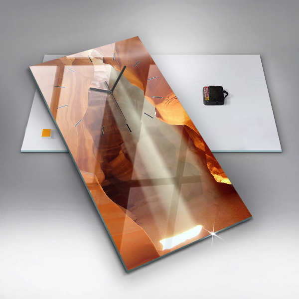 Reloj de vidrio vertical Cañón del desierto - espejomat.es