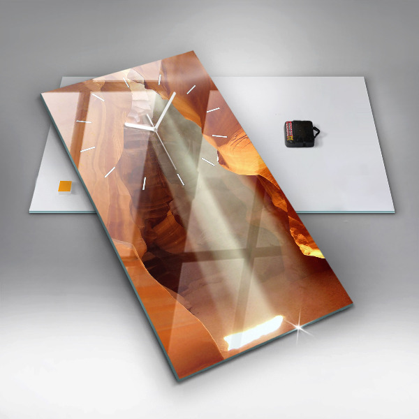 Reloj de vidrio vertical Cañón del desierto - espejomat.es