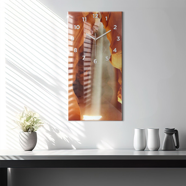 Reloj de vidrio vertical Cañón del desierto - espejomat.es