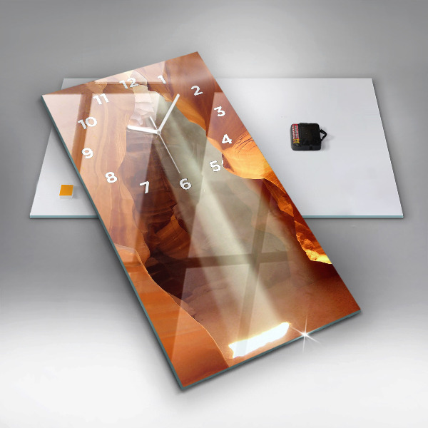 Reloj de vidrio vertical Cañón del desierto - espejomat.es