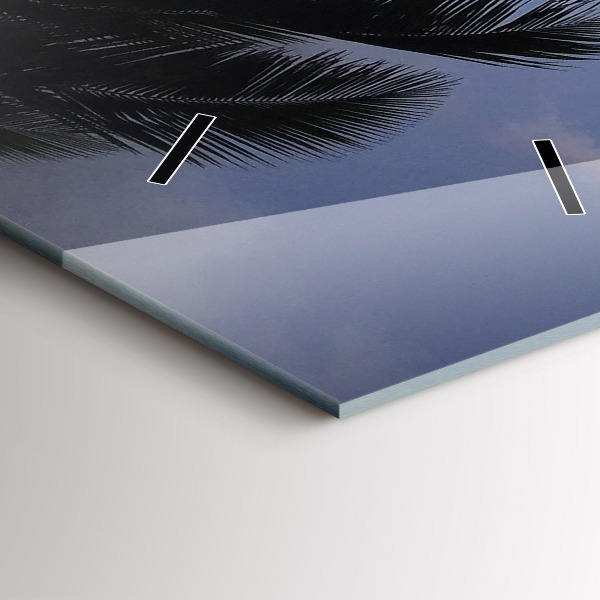 Reloj vertical Palmera y amanecer - espejomat.es