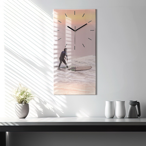 Reloj vertical Surfista en Hawai - espejomat.es