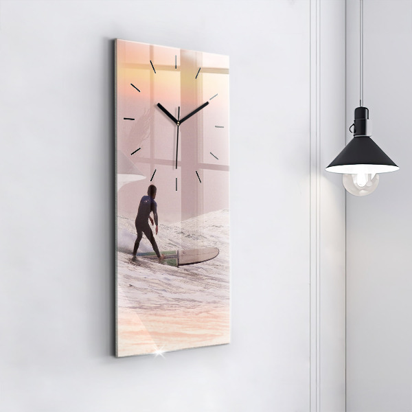 Reloj vertical Surfista en Hawai - espejomat.es