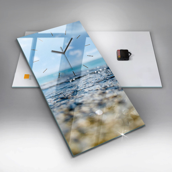 Reloj vertical Fotografía del agua - espejomat.es