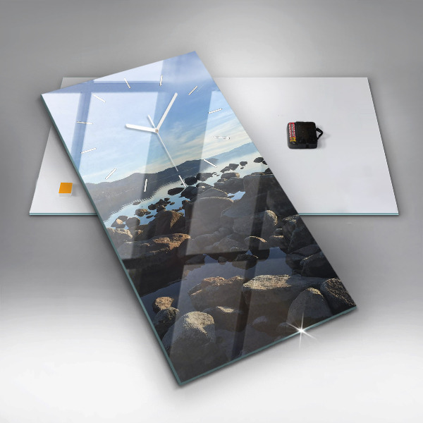 Reloj de cristal vertical Vista del mar - espejomat.es