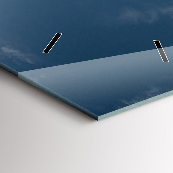 Reloj de vidrio vertical Persona sobre esquís acuáticos - espejomat.es