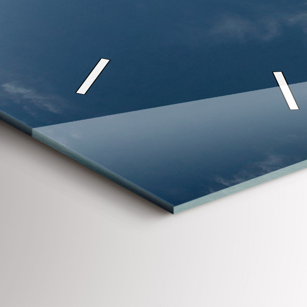 Reloj de vidrio vertical Persona sobre esquís acuáticos - espejomat.es