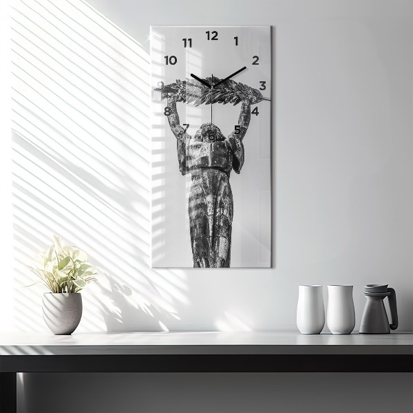 Reloj de cristal vertical La Estatua de la Libertad en Budapest - espejomat.es