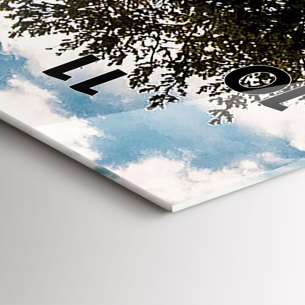 Reloj de vidrio vertical Árbol en una colina - espejomat.es