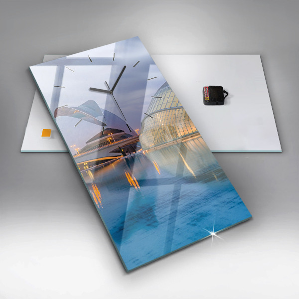 Reloj vertical Atardecer en la ciudad - espejomat.es