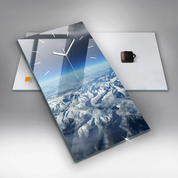 Reloj de cristal vertical Barco de pesca en el puerto - espejomat.es