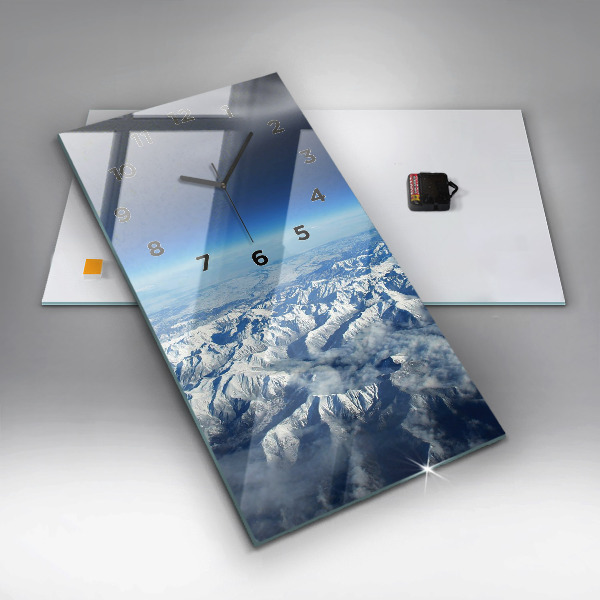 Reloj de cristal vertical Barco de pesca en el puerto - espejomat.es